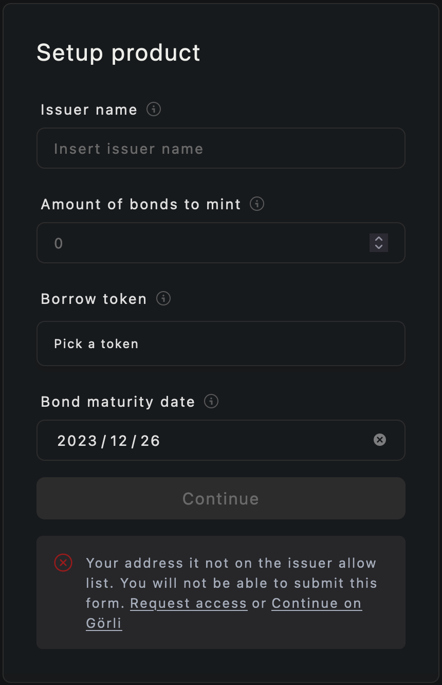 Arbor Finance Bond Creation